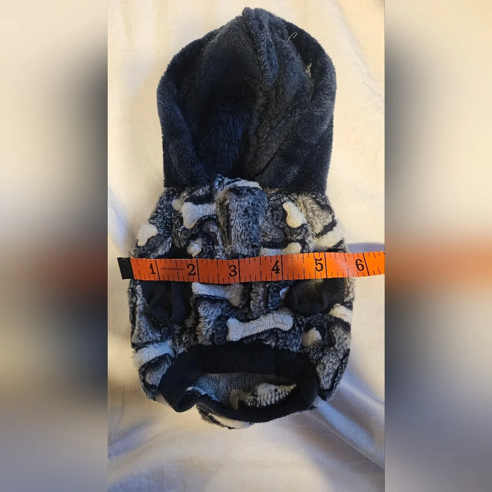 Fleece Dog Bone Hoodie XXS